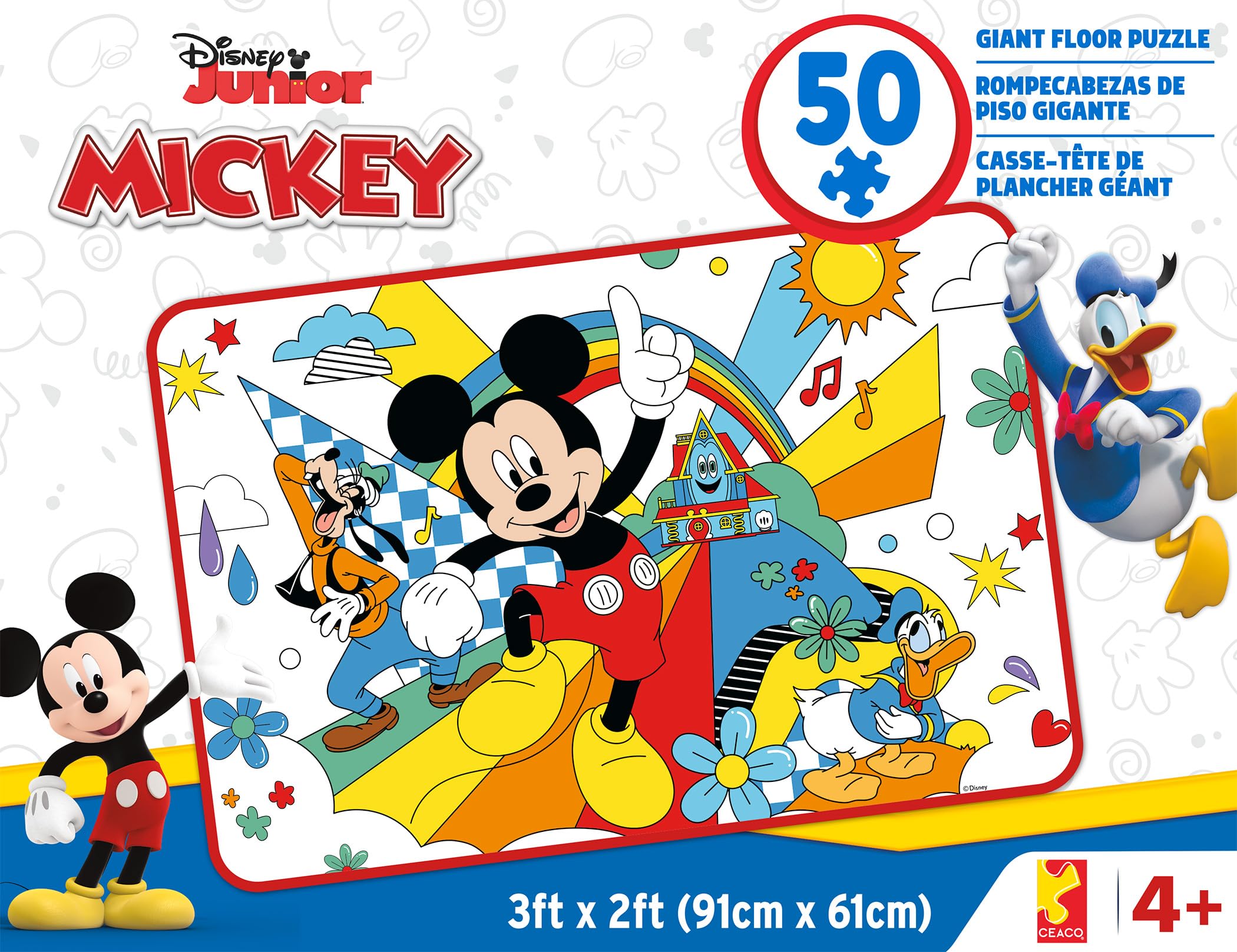 Buffalo Games - 50 piece Giant Floor Puzzle - Disney Clubhouse - Educational Puzzles for Kids Ages 4 and up - Large Pieces - 2 feet x 3 feet - Image 3