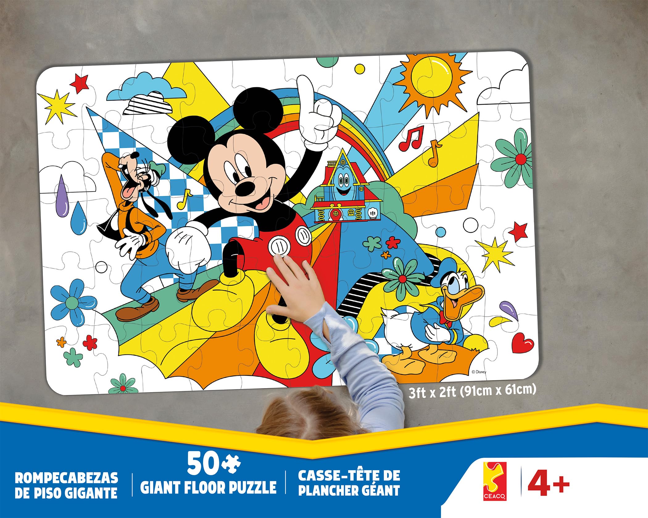 Buffalo Games - 50 piece Giant Floor Puzzle - Disney Clubhouse - Educational Puzzles for Kids Ages 4 and up - Large Pieces - 2 feet x 3 feet - Image 4