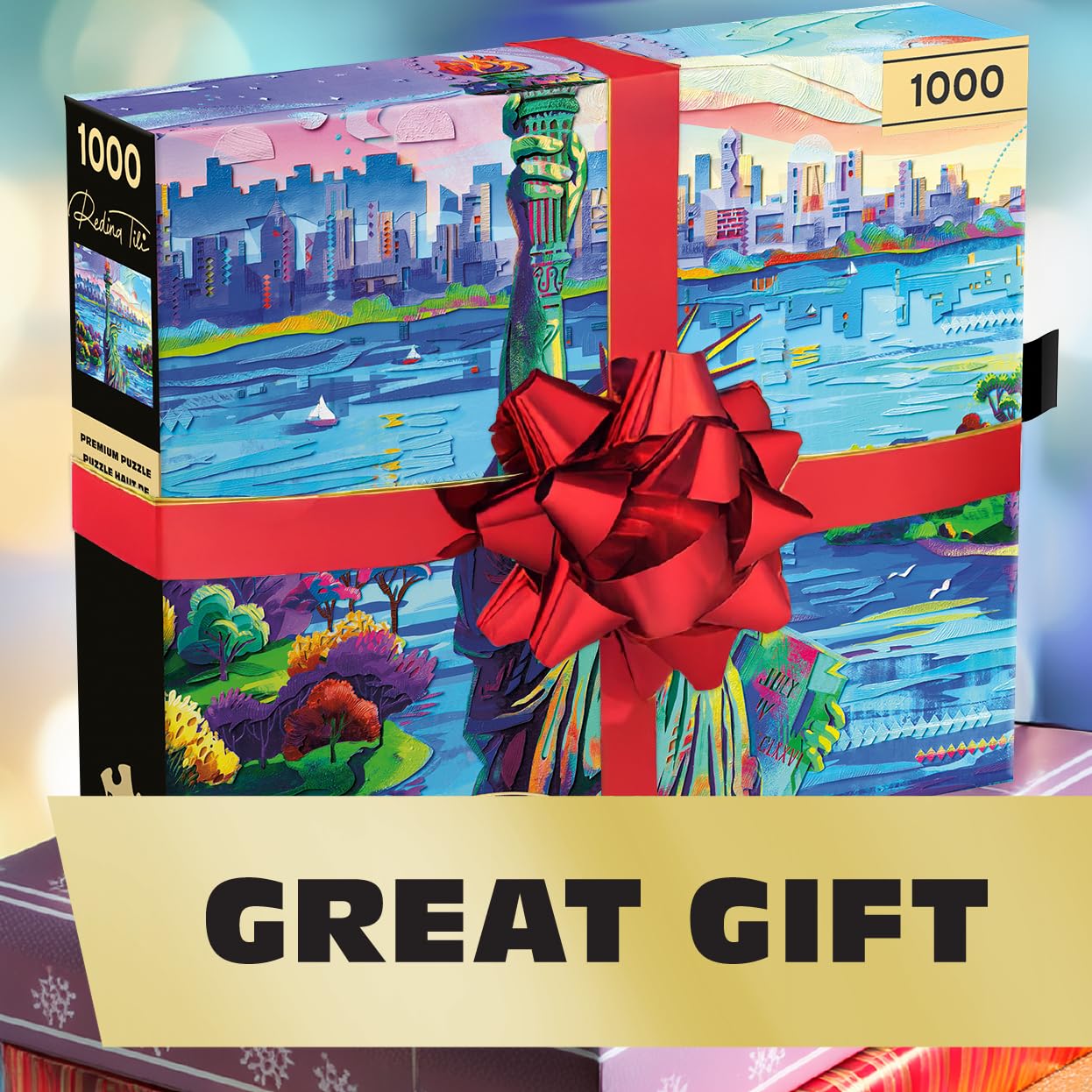 Buffalo Games – Celebrate Liberty 1000 Piece Jigsaw Puzzle for Adults, Gold Collection Statue of Liberty Puzzle by Redina Tili - Image 3