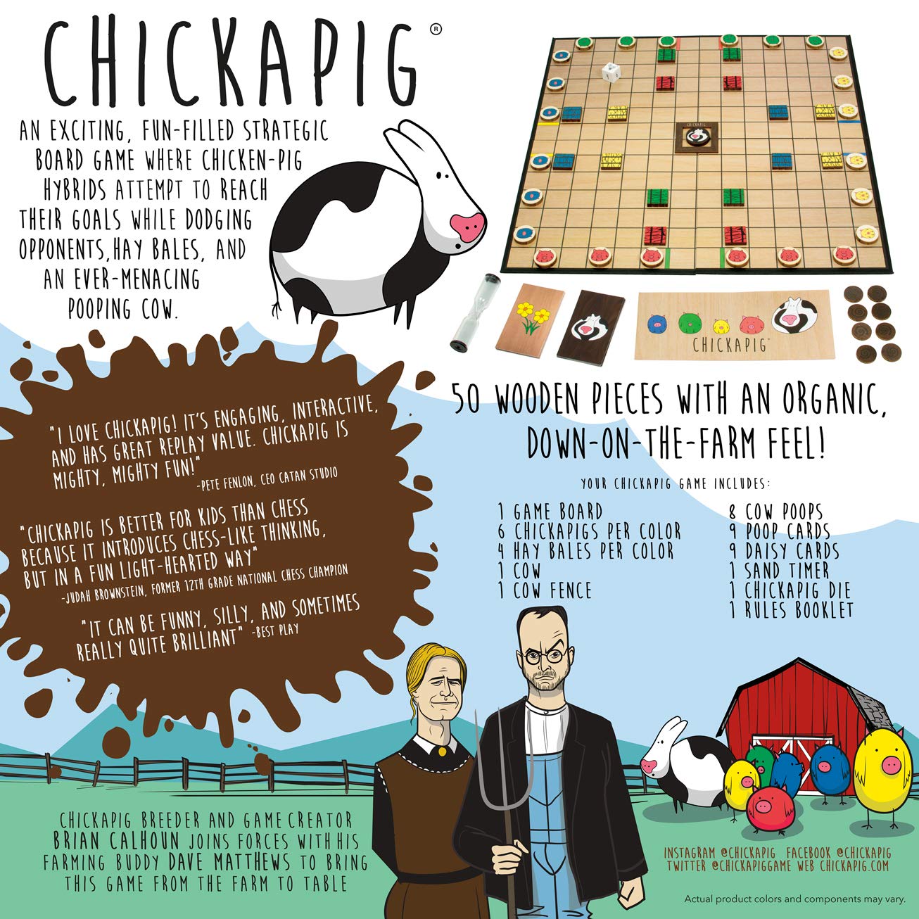 Buffalo Games Chickapig Board Game - A Strategic Board Game Where Chicken-Pig Hybrids Attempt to Reach Their Goal While Dodging Opponents, Hay Bales, and an Ever-Menacing Pooping Cow. - Image 3
