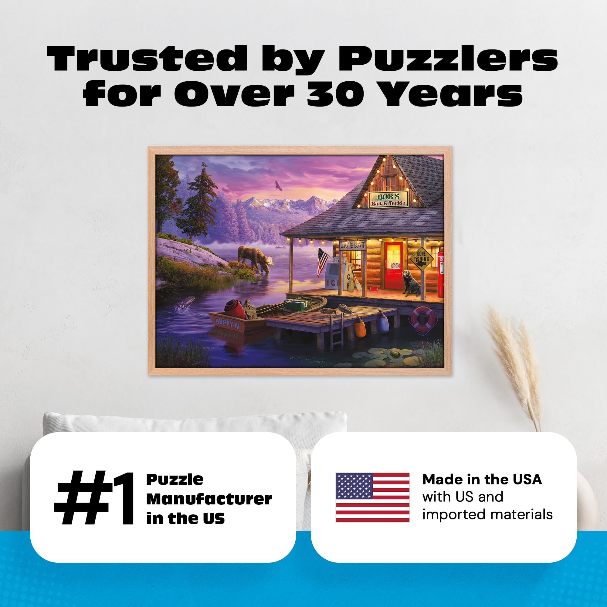 Buffalo Games - David Stevenson - Bob's Bait & Tackle - 1000 Piece Jigsaw Puzzle for Adults Challenging Puzzle Perfect for Game Nights - Finished Puzzle Size is 26.75 x 19.75 - Image 6