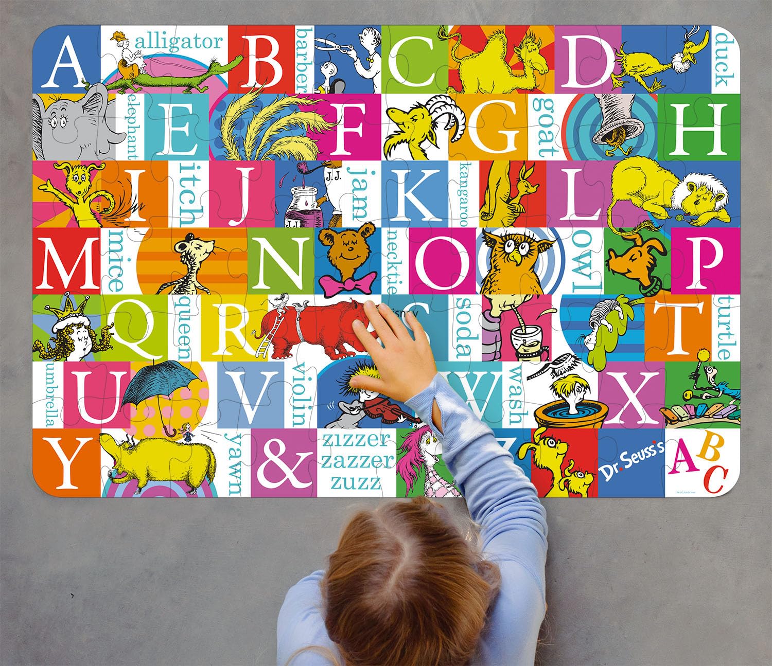 Buffalo Games Dr. Seuss Alphabet 50 PC Floor Puzzle - Family Fun Extra Large Jigsaw - Finished Size is 3' x 2' - Image 5