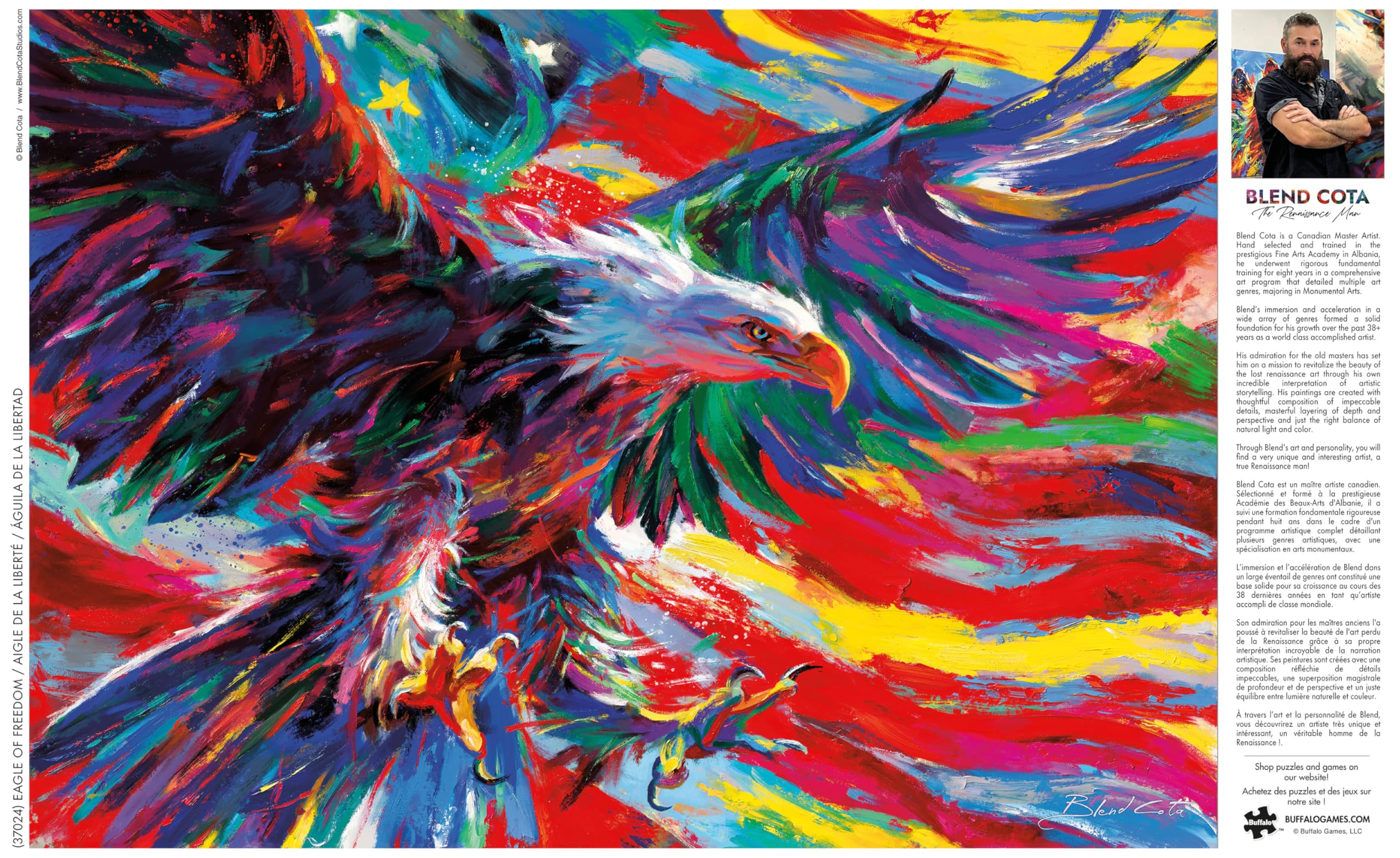 Buffalo Games – Eagle of Freedom - 500 Piece Jigsaw Puzzle Colorful Puzzle for Adults – Precision-Cut Pieces, Beautiful Artwork, and Hours of Relaxing Fun - Image 5