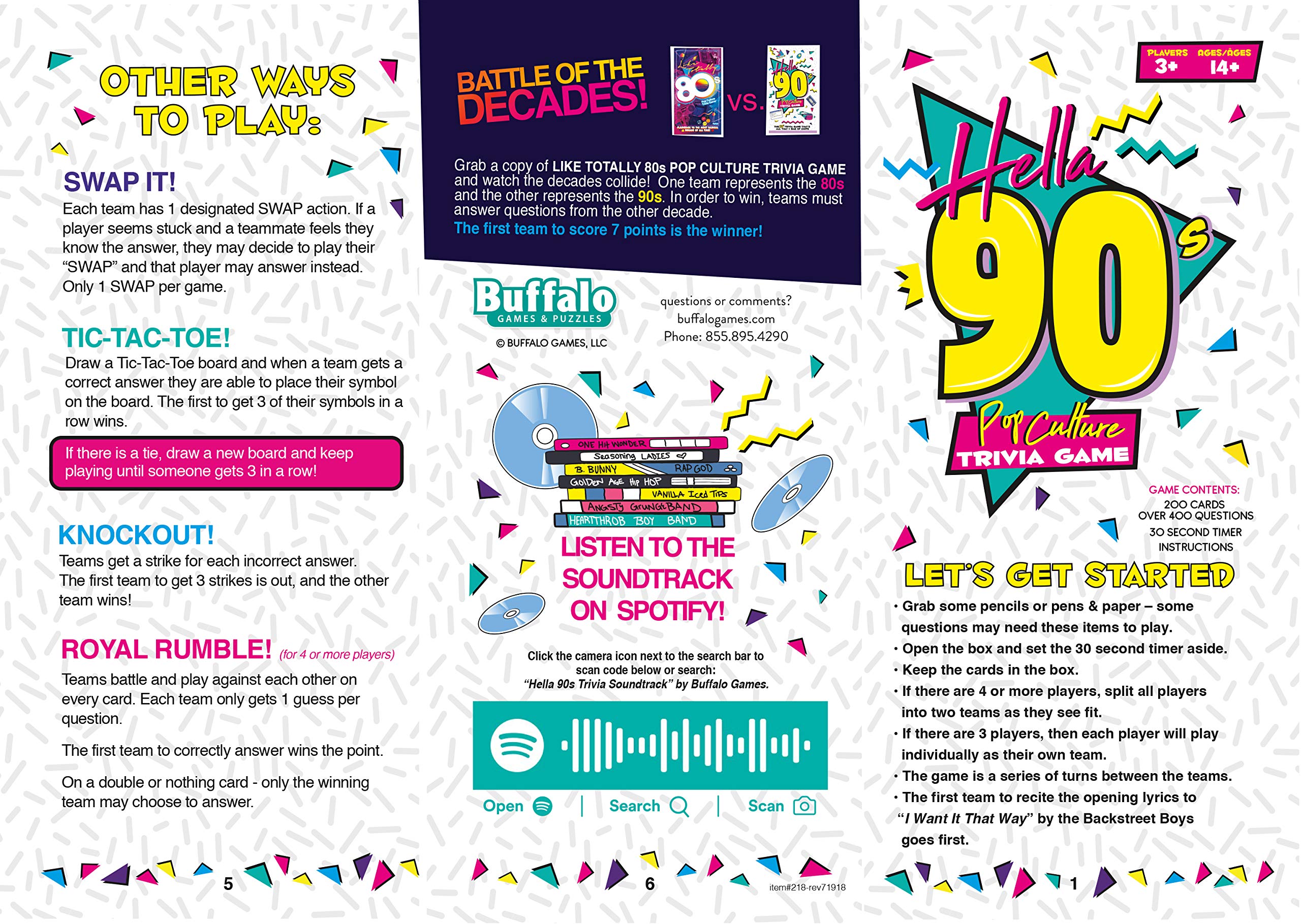 Buffalo Games Hella 90's - Pop Culture Trivia Game Brown - Image 8