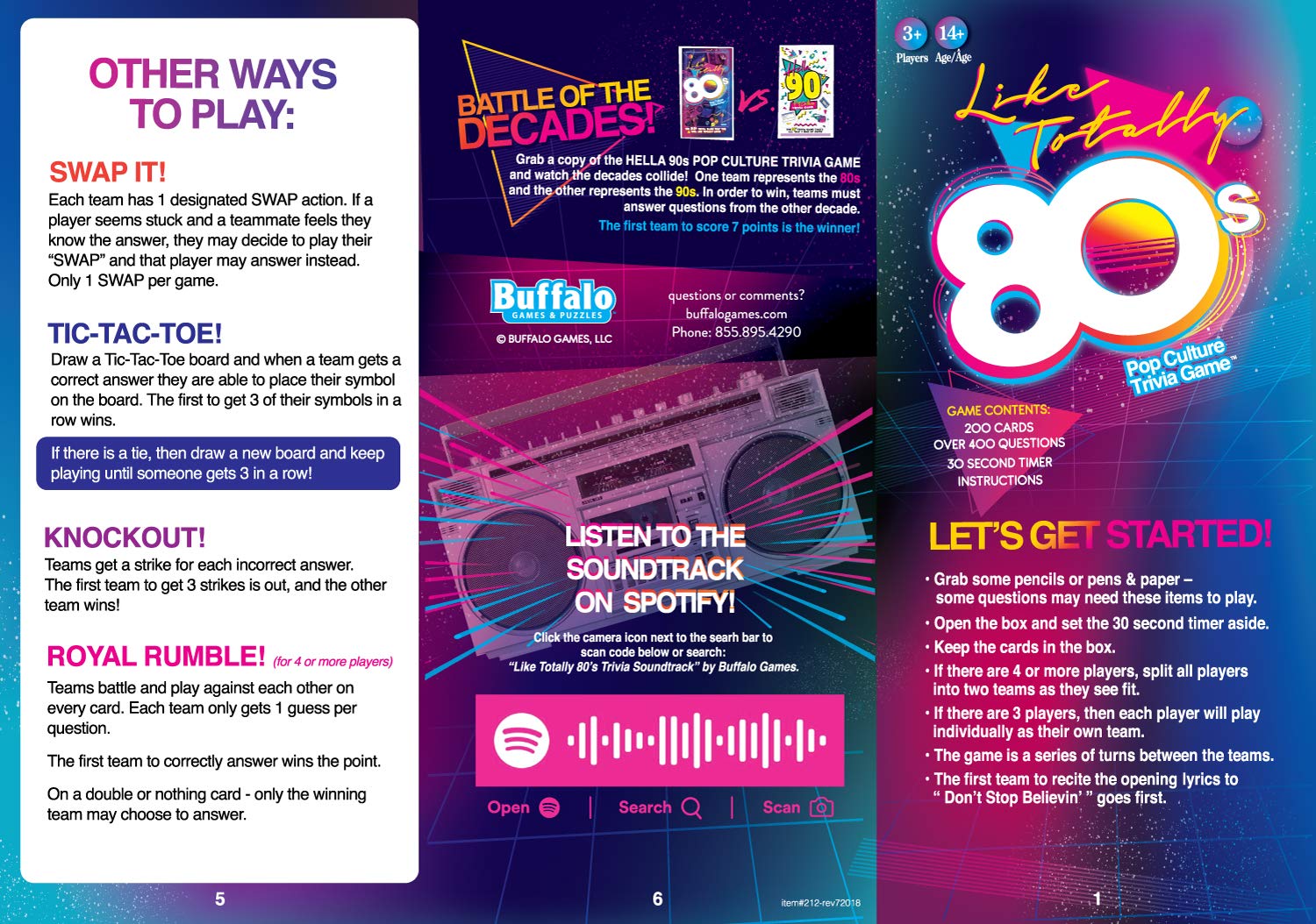 Buffalo Games Like Totally 80's - Pop Culture Trivia Game - Image 8