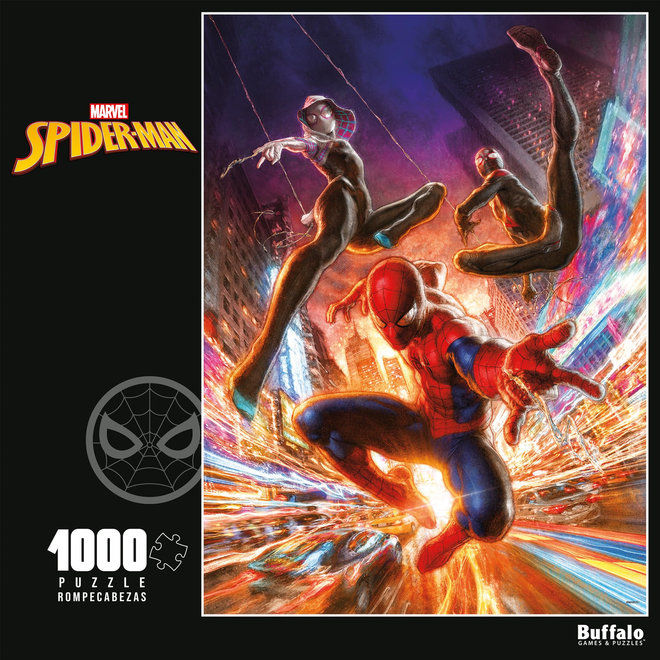 Buffalo Games Marvel Spider-Man Webslinging Into The Night 1000 Piece Jigsaw Puzzle for Adults – Action-Packed Marvel Jigsaw Puzzle Made in The USA – Precision-Cut Pieces, Beautiful Artwork - Image 3