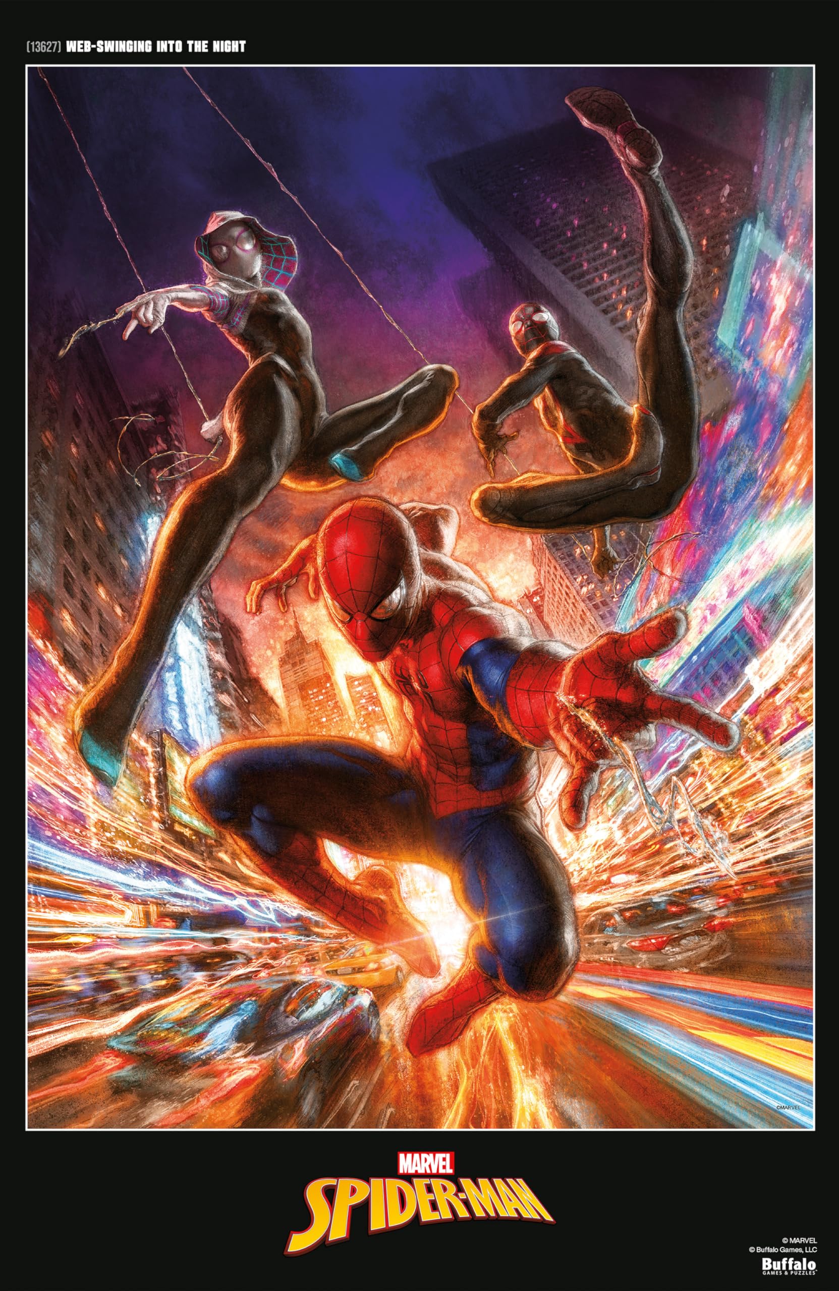 Buffalo Games Marvel Spider-Man Webslinging Into The Night 1000 Piece Jigsaw Puzzle for Adults – Action-Packed Marvel Jigsaw Puzzle Made in The USA – Precision-Cut Pieces, Beautiful Artwork - Image 5