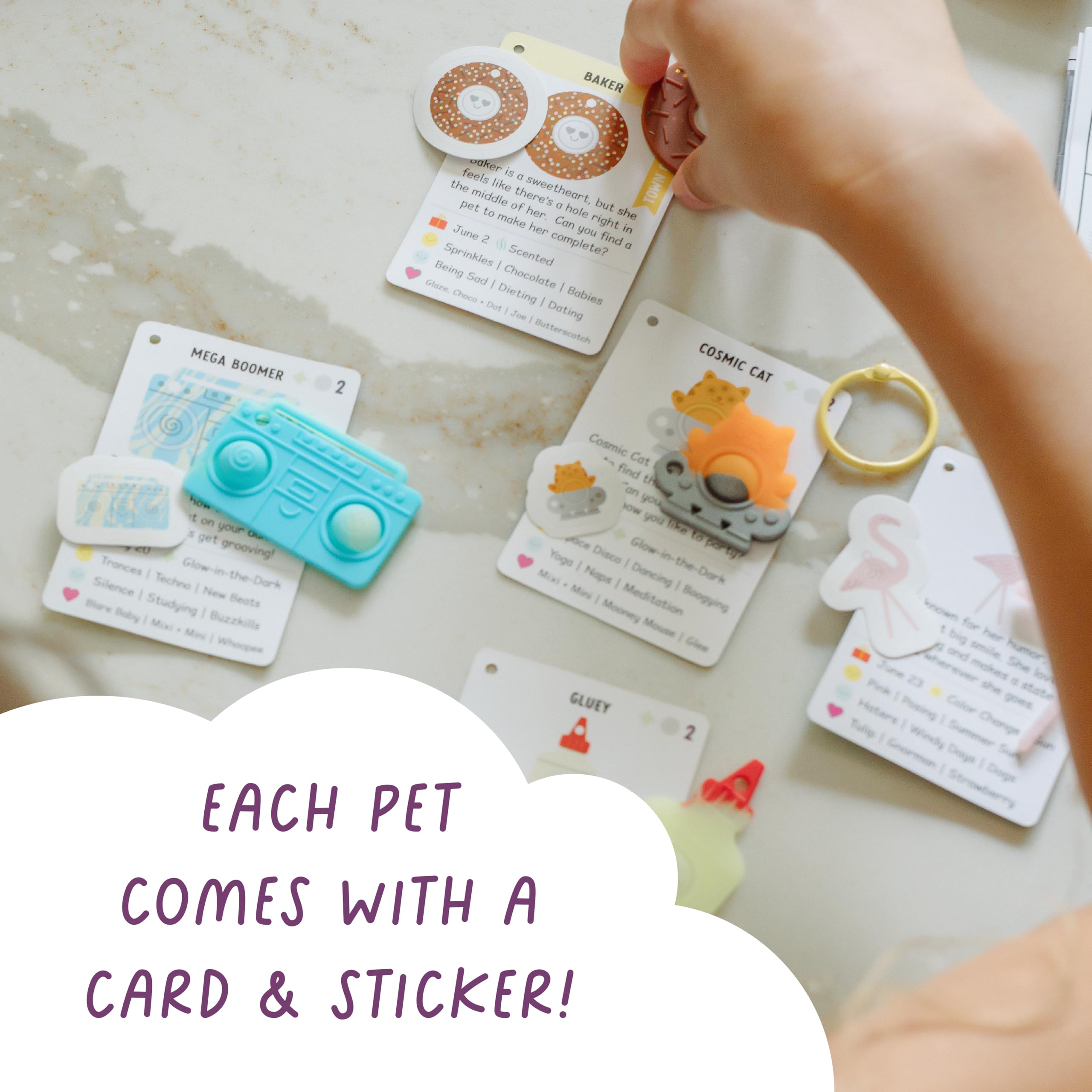 Buffalo Games Pop It Pets - Season 2 - The Ultimate Sensory Fidget Toy - Popping Bubbles and Adorable Characters - Collector map with Cards and Stickers from Buffalo Games - Image 4