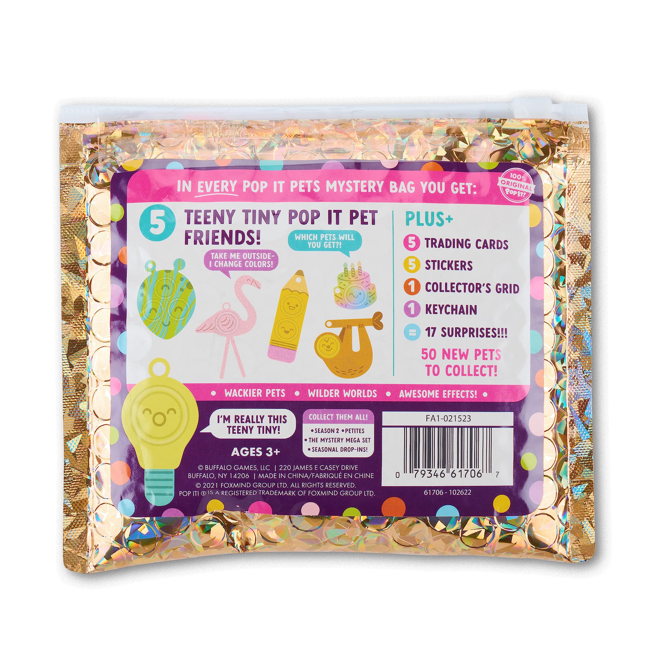 Buffalo Games Pop It Pets - Season 2 - The Ultimate Sensory Fidget Toy - Popping Bubbles and Adorable Characters - Collector map with Cards and Stickers from Buffalo Games - Image 7