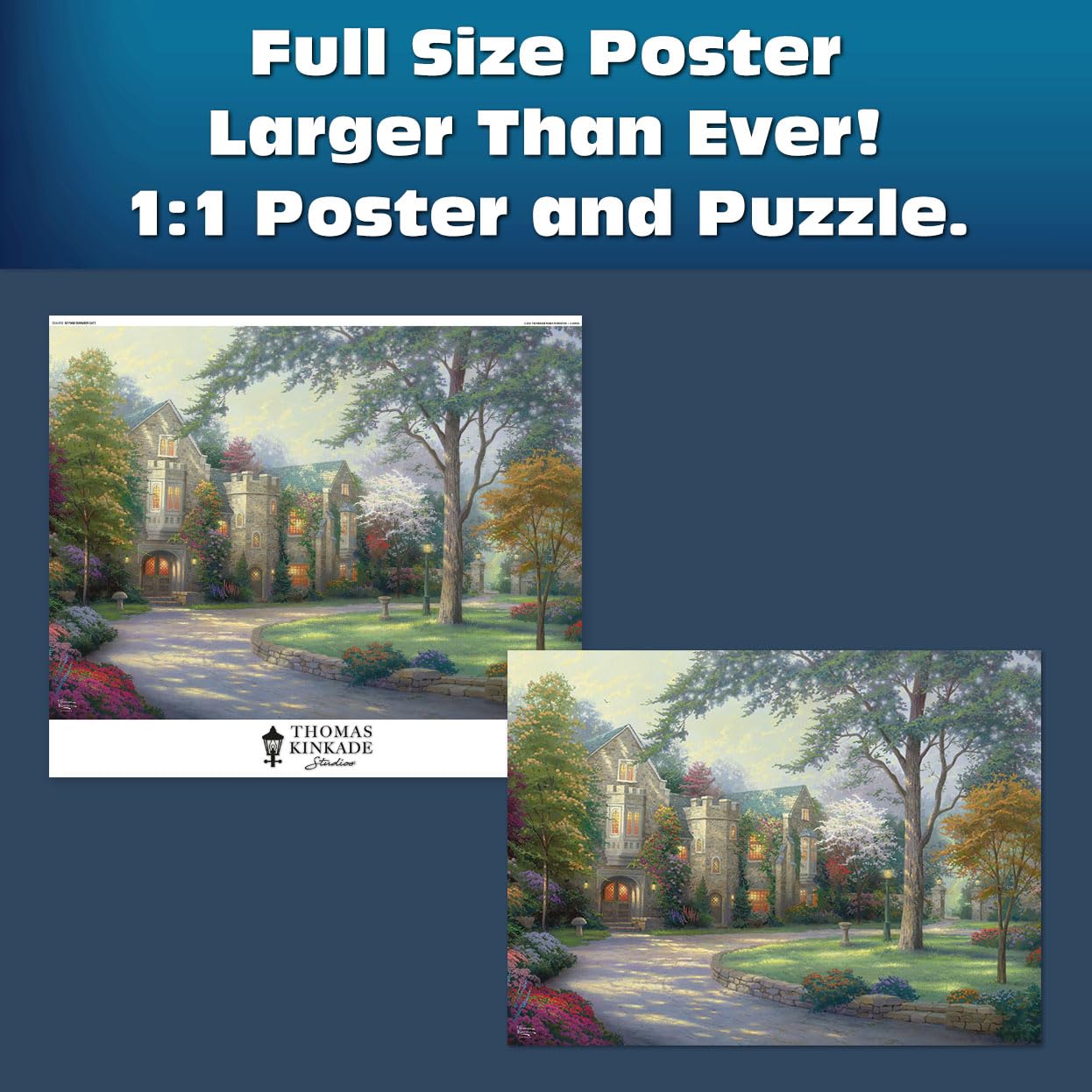 Buffalo Games Sapphire Select – Thomas Kinkade Beyond Summer Gate 1000 Piece Jigsaw Puzzle | Premium Blue Board - Image 3