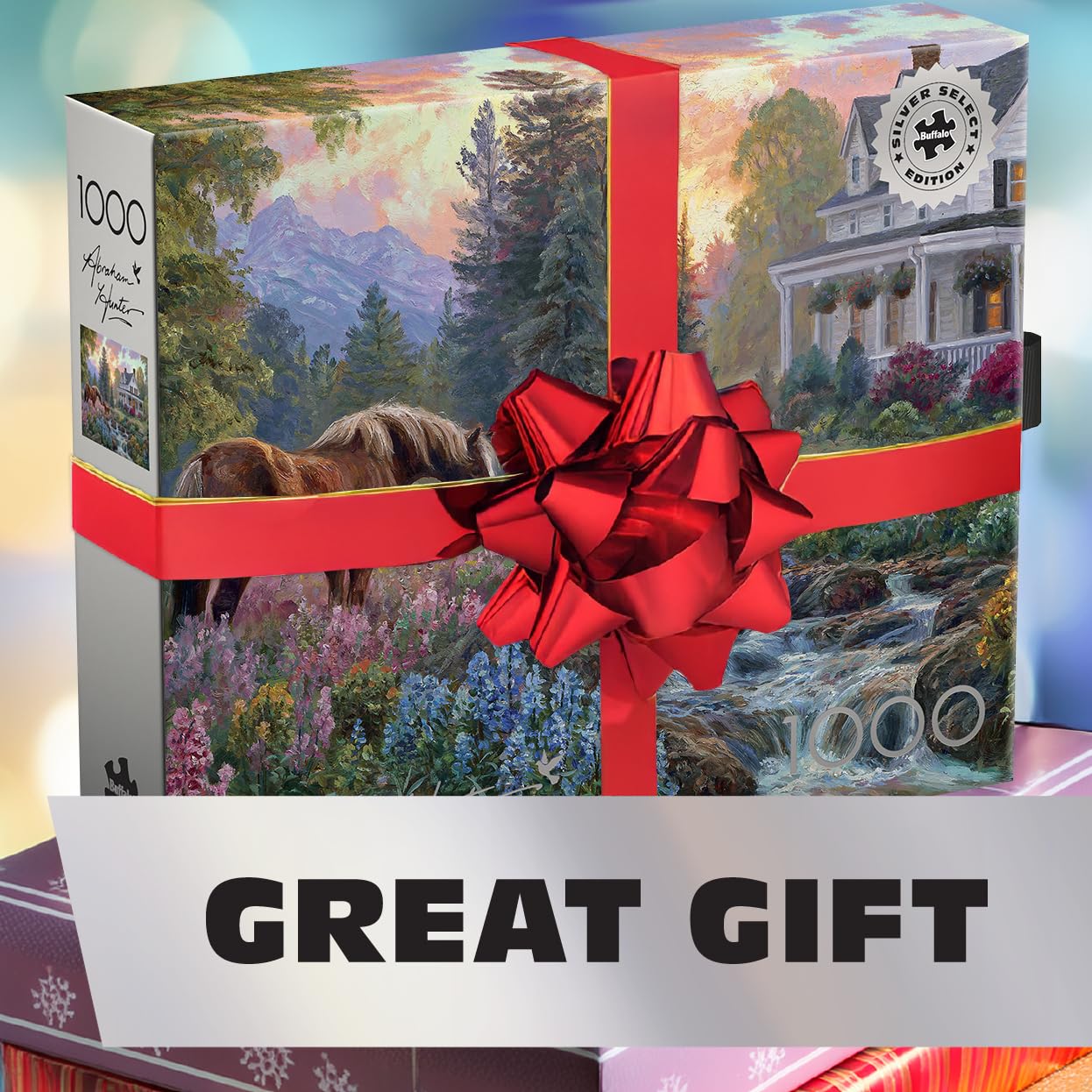 Buffalo Games - Silver Select - Abraham Hunter - Floral Pasture - 1000 Piece Jigsaw Puzzle for Adults -Challenging Puzzle Perfect for Game Nights - Precision-Cut Pieces - Image 5