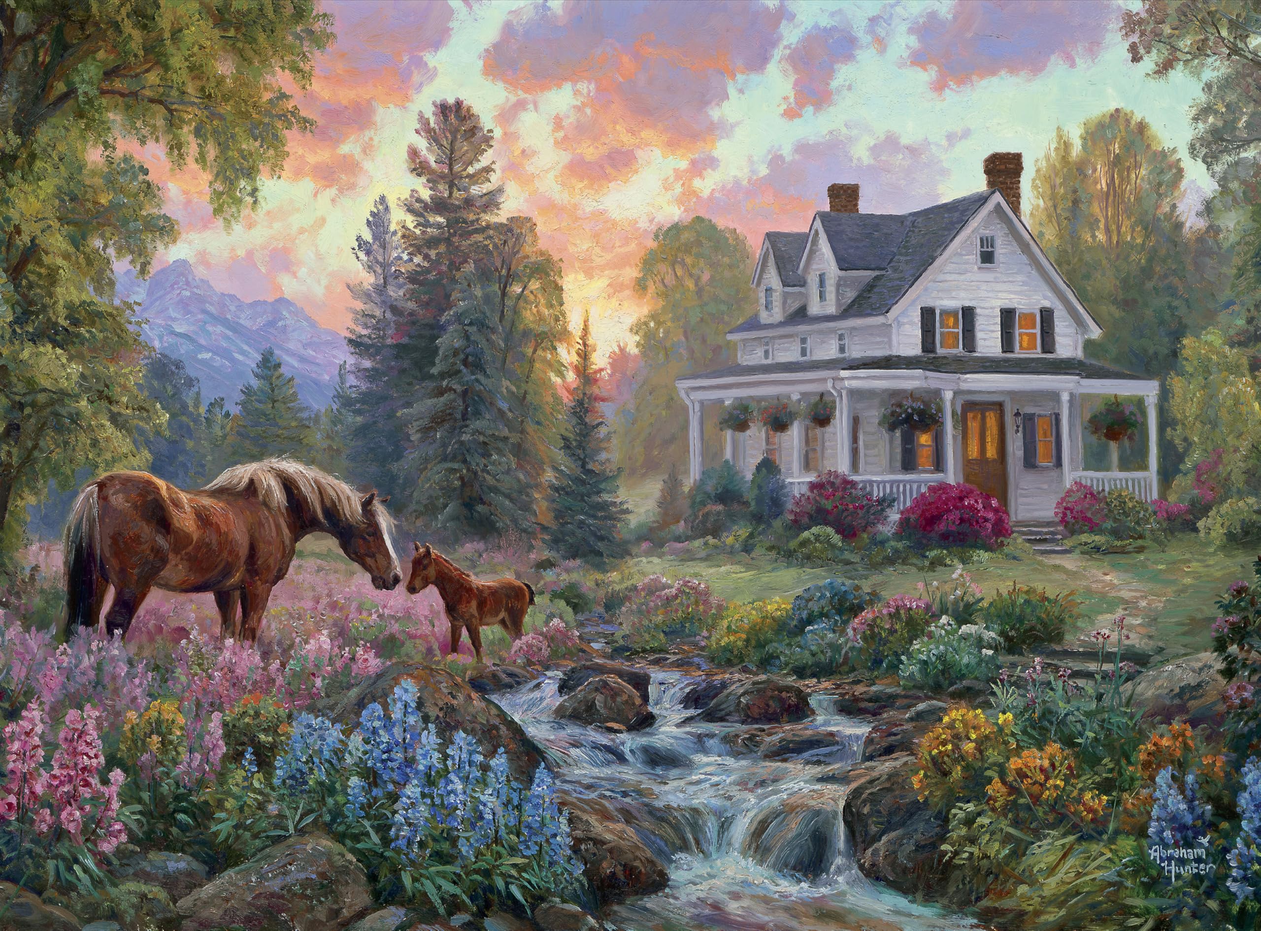 Buffalo Games - Silver Select - Abraham Hunter - Floral Pasture - 1000 Piece Jigsaw Puzzle for Adults -Challenging Puzzle Perfect for Game Nights - Precision-Cut Pieces - Image 7