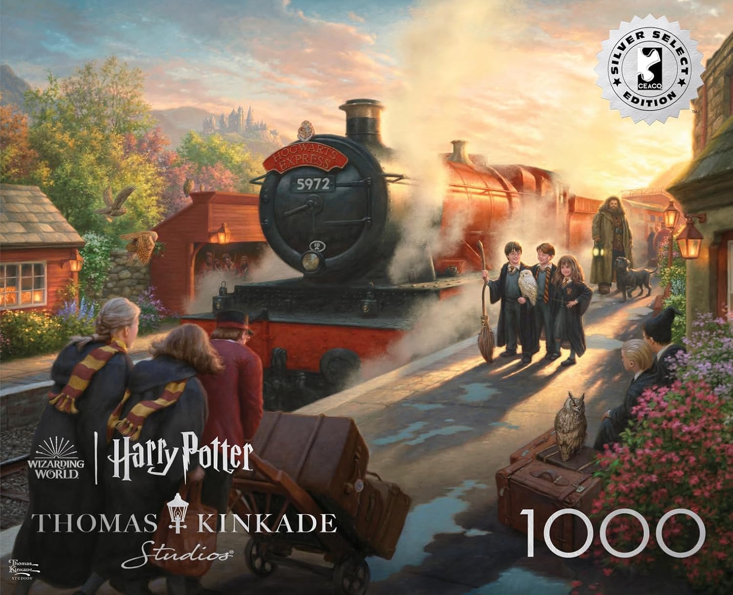 Buffalo Games - Silver Select - Thomas Kinkade - Hogwart's Express - 1000 Piece Jigsaw Puzzle for Adults -Challenging Puzzle Perfect for Game Nights - Finished Size is 26.75 x 19.75 - Image 3