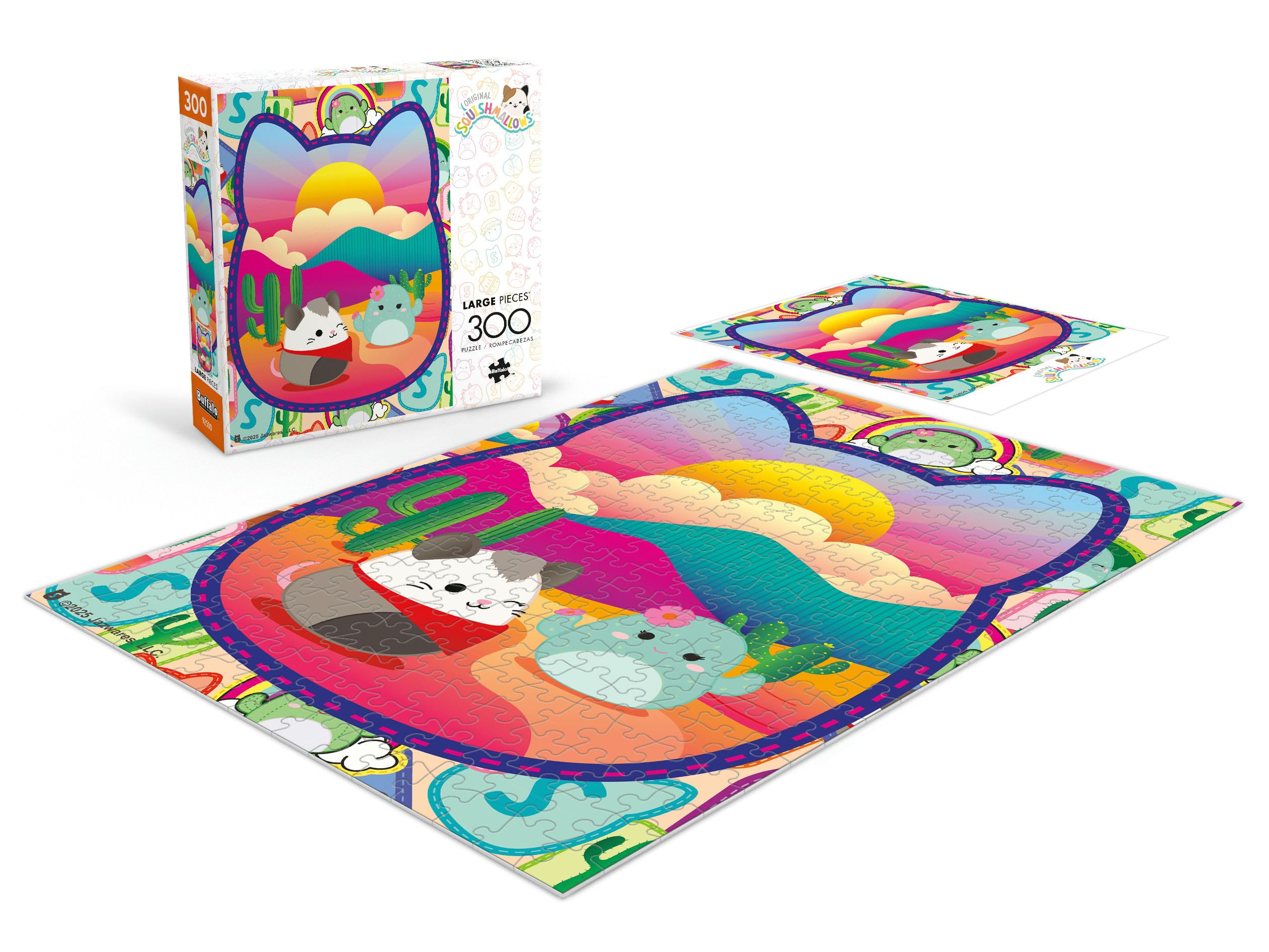 Buffalo Games – Squishmallows: Desert Adventure - 300 Oversized Piece Jigsaw Puzzle - Larger Shapes - Great for Adults, Seniors, Family, Kids, Easy to Grip - Image 3