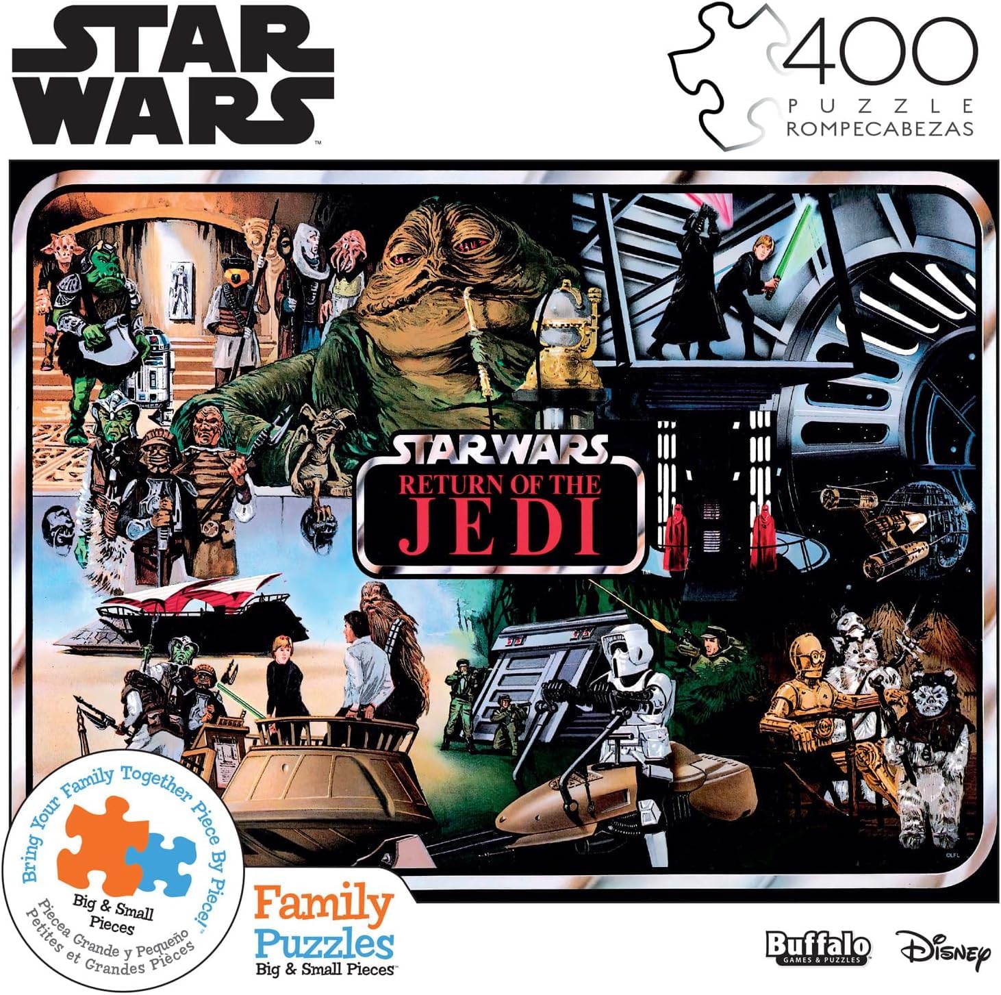 Buffalo Games - Star Wars - Return of The Jedi Collector's Case Art - 400 Piece Jigsaw Puzzle for Families -Challenging Puzzle Perfect for Game Nights - Size is 21.25 x 15.00 - Image 3