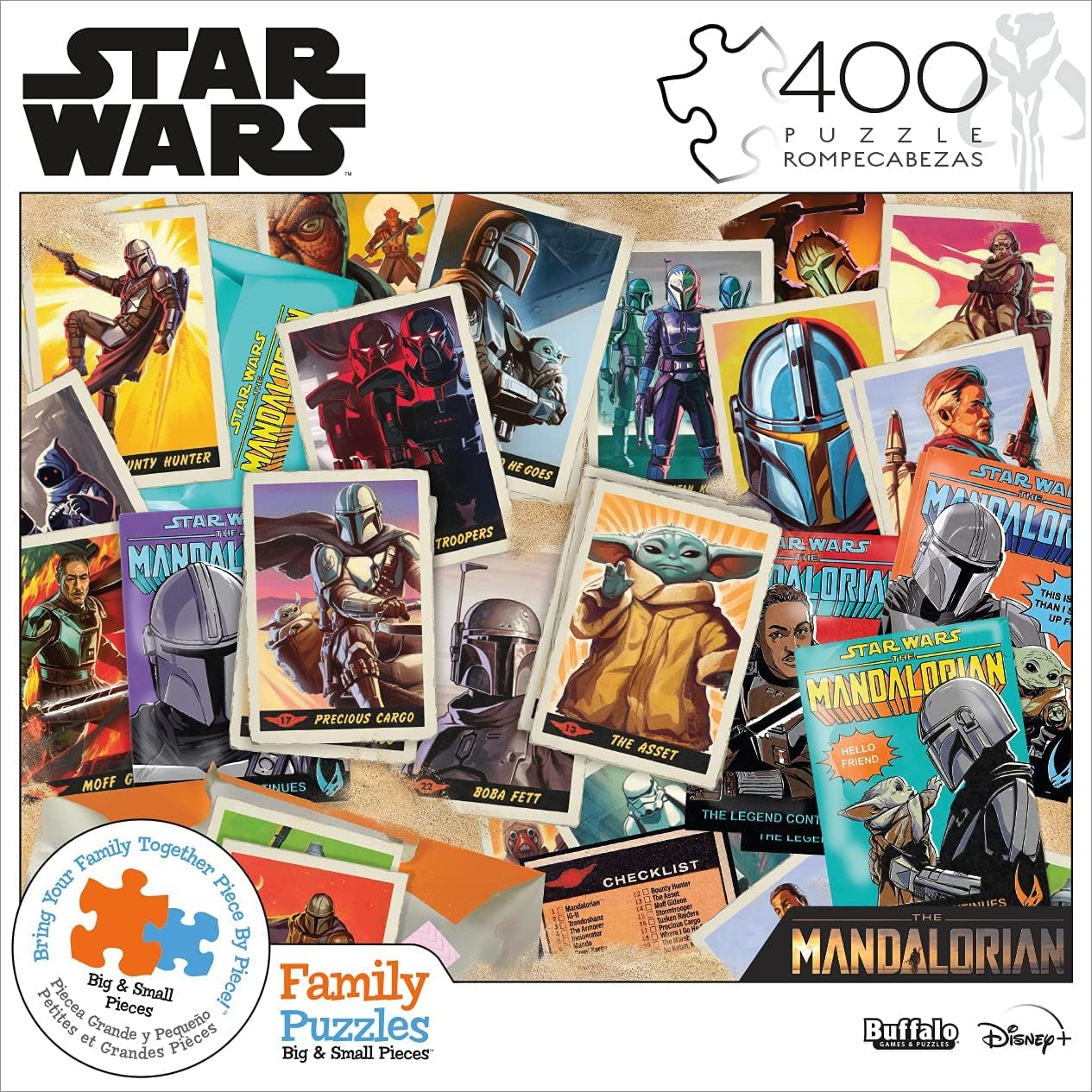 Buffalo Games - Star Wars - The Mandalorian Trading Card Expansion Pack - 400 Piece Jigsaw Puzzle for Families -Challenging Puzzle Perfect for Game Nights - Size is 21.25 x 15.00 - Image 3