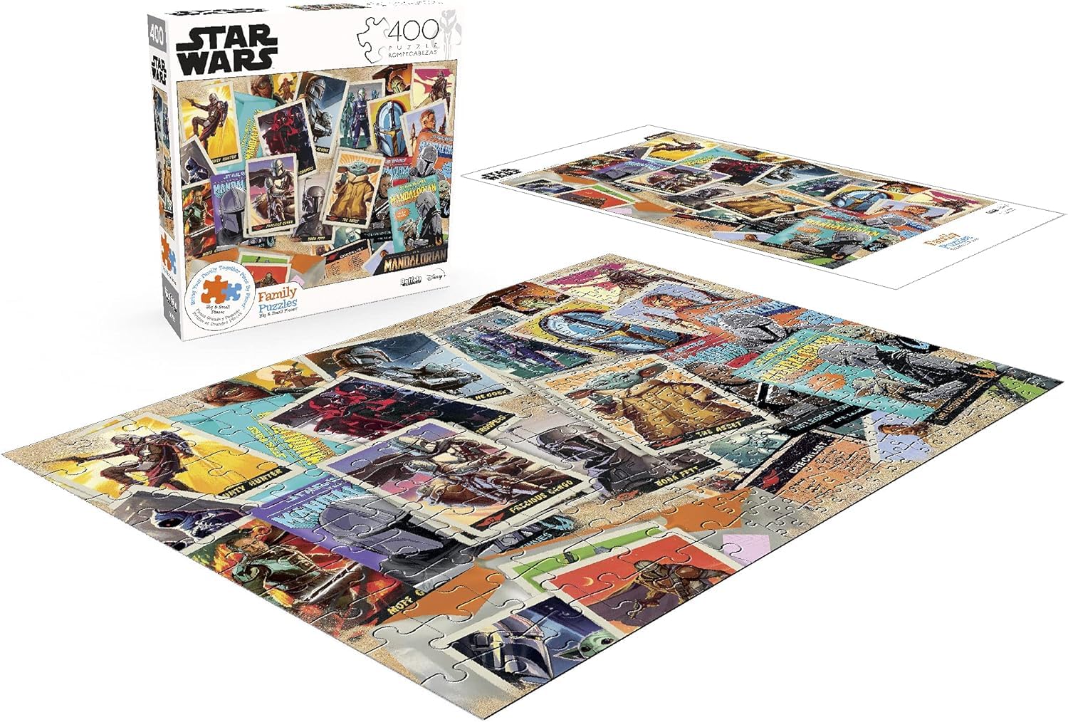 Buffalo Games - Star Wars - The Mandalorian Trading Card Expansion Pack - 400 Piece Jigsaw Puzzle for Families -Challenging Puzzle Perfect for Game Nights - Size is 21.25 x 15.00 - Image 4