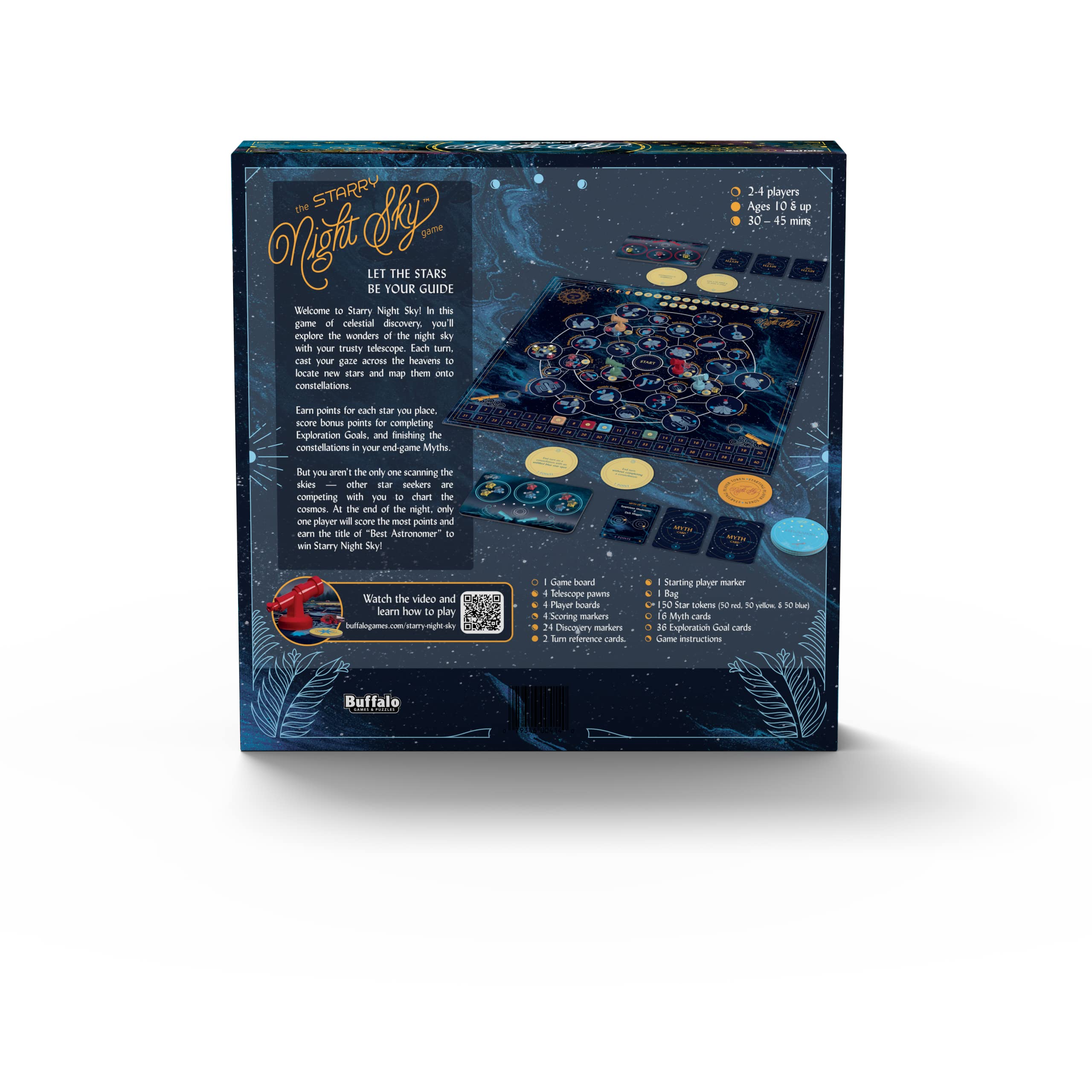 Buffalo Games - Starry Night Sky Game - Exploration Mission Based competative Sky Mapping Game - Goal Track Oriented Point System - Rich Board Layout with Unique Movement Rules - Image 5