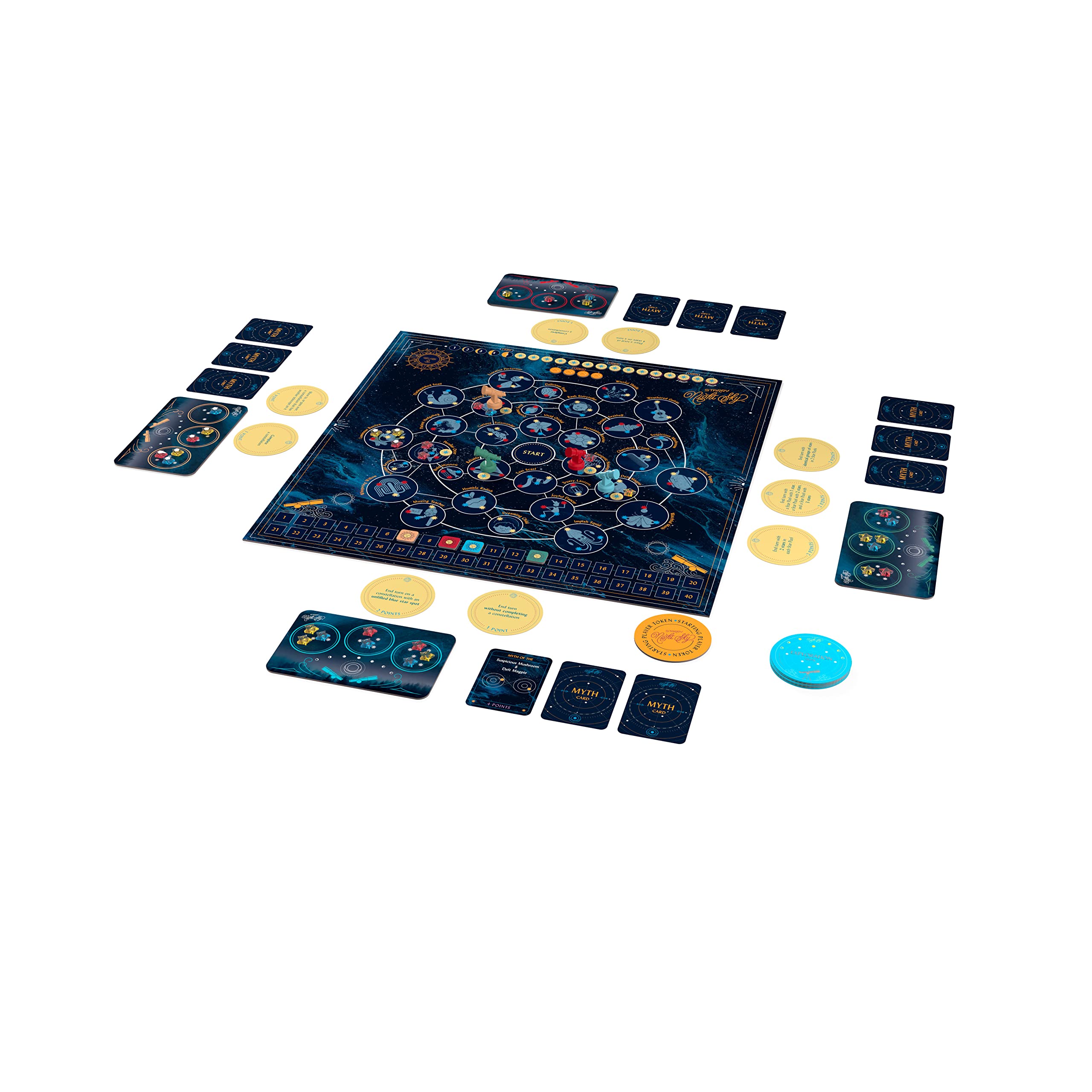 Buffalo Games - Starry Night Sky Game - Exploration Mission Based competative Sky Mapping Game - Goal Track Oriented Point System - Rich Board Layout with Unique Movement Rules - Image 6