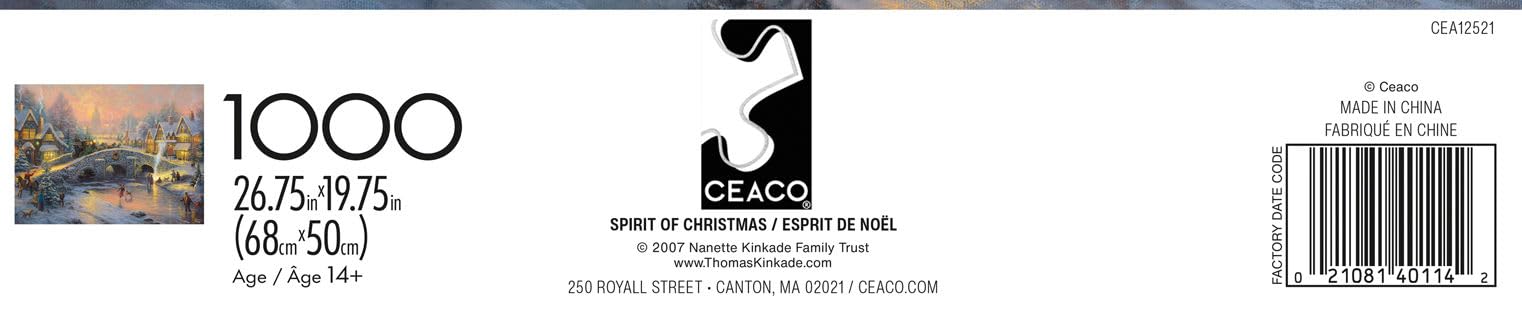 Buffalo Games – Thomas Kinkade - Spirit of Christmas - 1000 Piece Silver Select Jigsaw Puzzle - Festive Holiday Puzzles for Adults – Precision-Cut Pieces, Winter Artwork, Relaxing Fun - Image 5