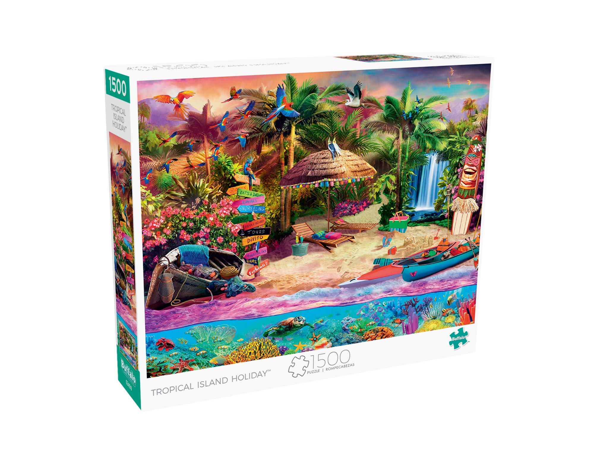 Buffalo Games - Tropical Island Holiday - 1500 Piece Jigsaw Puzzle for Adults Challenging Puzzle Perfect for Game Nights - 1500 Piece Finished Size is 31.50 x 23.50 - Image 3
