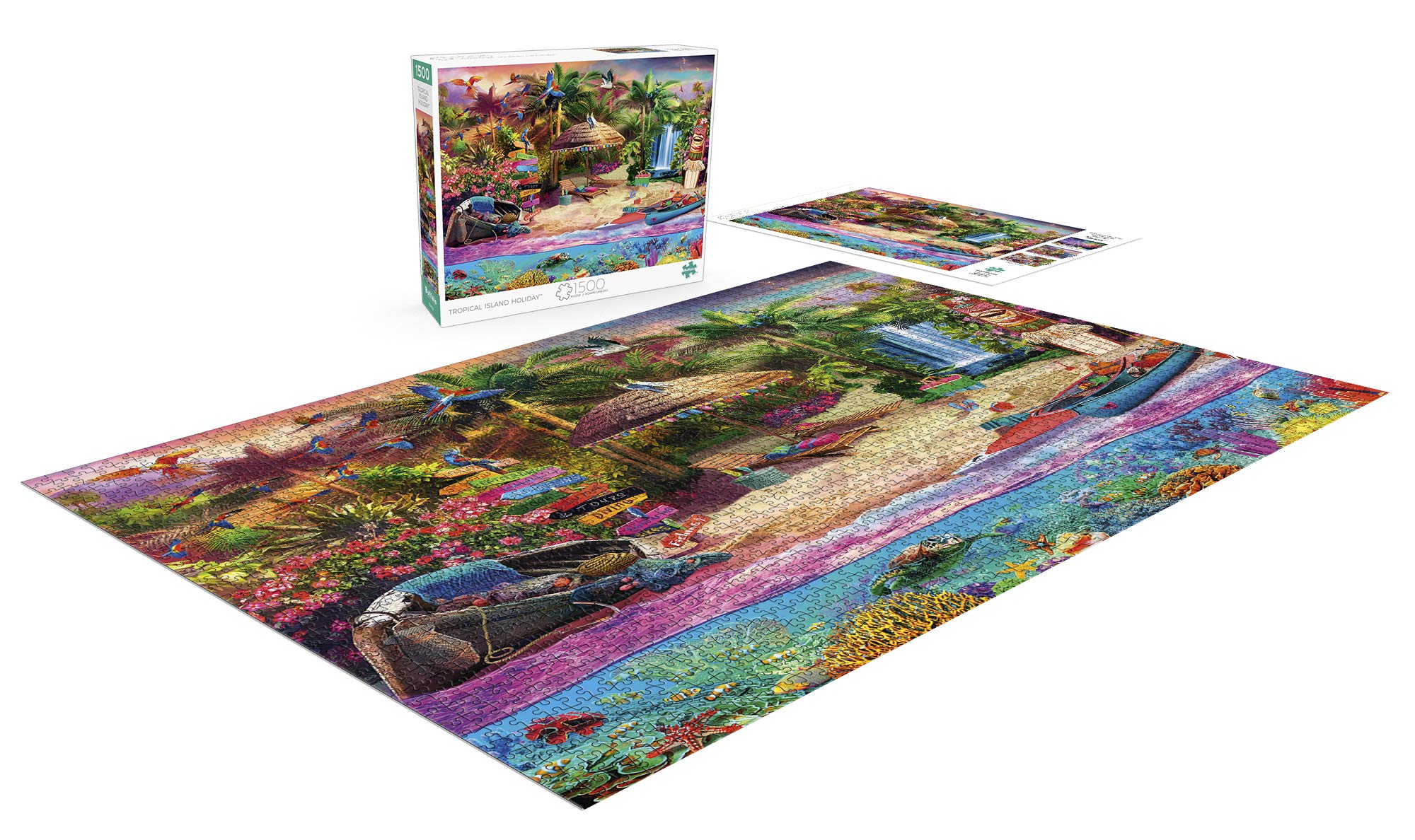 Buffalo Games - Tropical Island Holiday - 1500 Piece Jigsaw Puzzle for Adults Challenging Puzzle Perfect for Game Nights - 1500 Piece Finished Size is 31.50 x 23.50 - Image 4