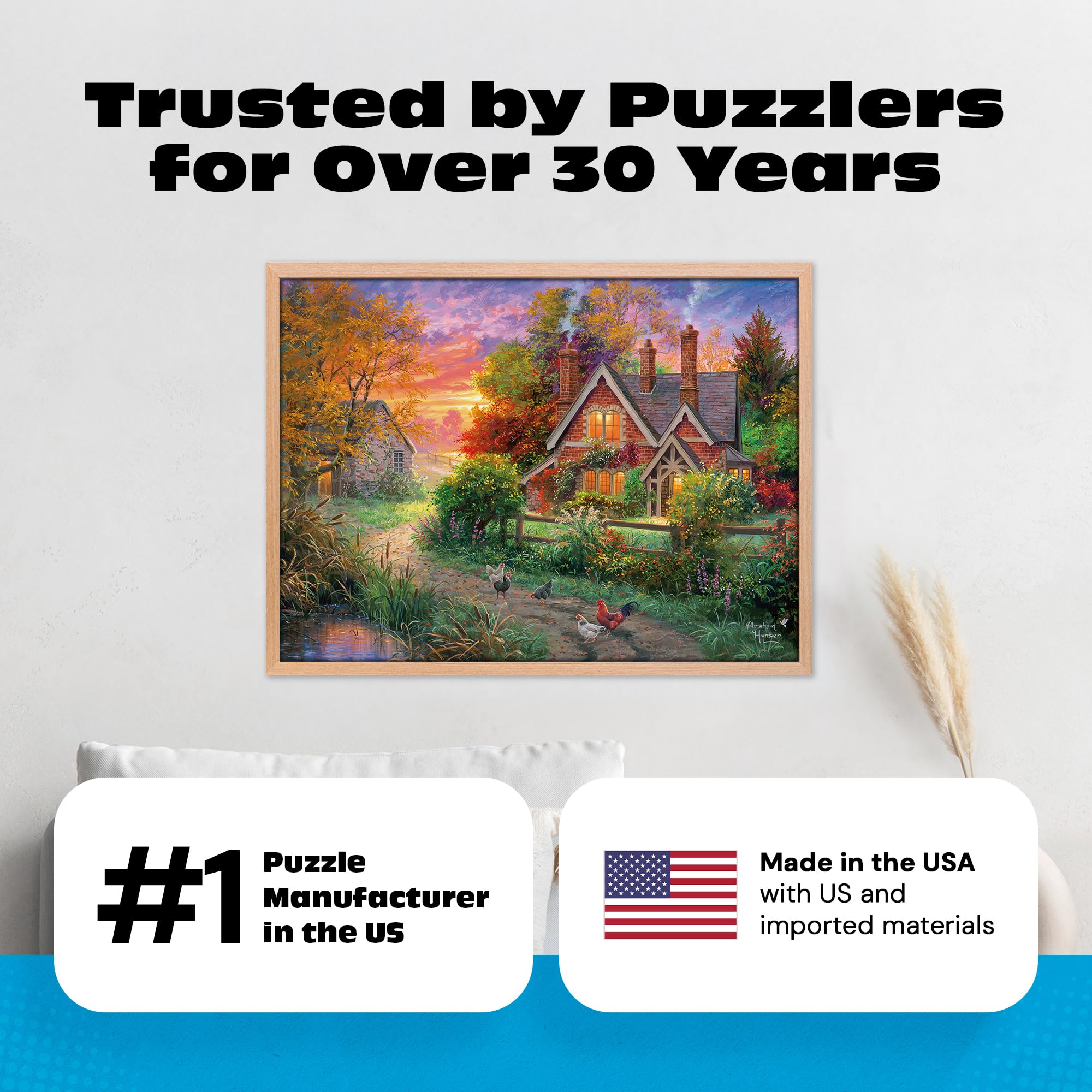 Buffalo Games - Warmth of Home - Abraham Hunter - 1000 Piece Jigsaw Puzzle for Adults - Autumn Countryside Cottage Art with Fall Colors and Cozy Evening Imagery - Image 6