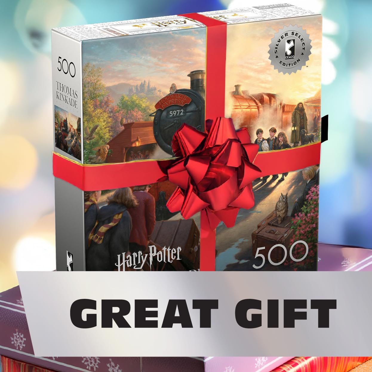 Ceaco - 500 Piece Silver Select Thomas Kinkade Hogwarts Express Jigsaw Puzzle Challenging and Colorful Puzzle for Adults – Precision-Cut Pieces, Beautiful Artwork, and Hours of Relaxing Fun - Image 6