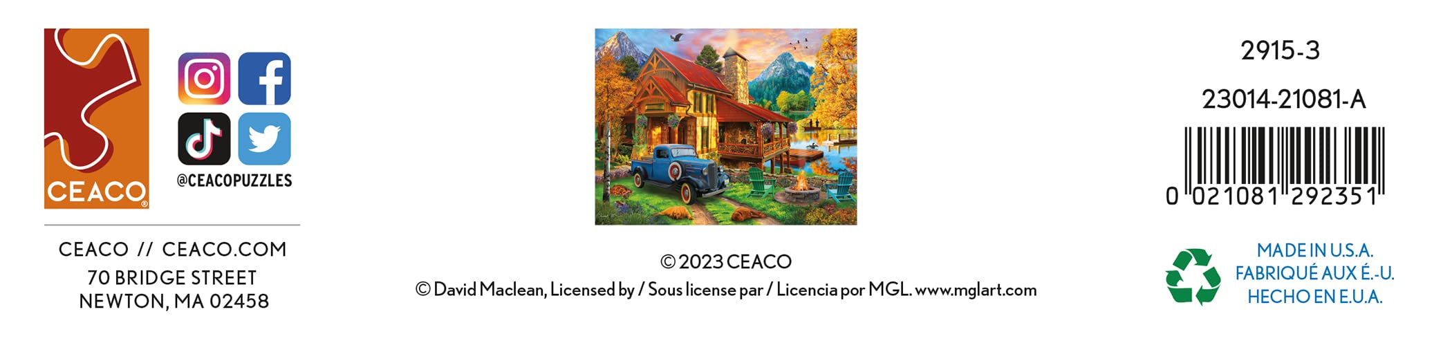 Ceaco - David Maclean - The Getaway - 750 Piece Jigsaw Puzzle - Image 7