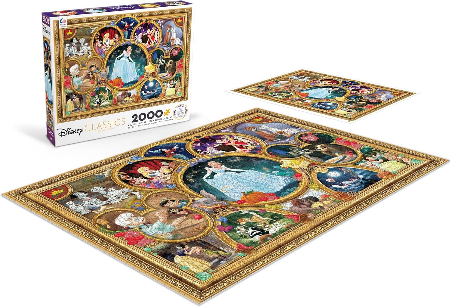 Ceaco - Disney Classics - Disney Classics - 2000 Piece Jigsaw Puzzle , 5" - Image 4