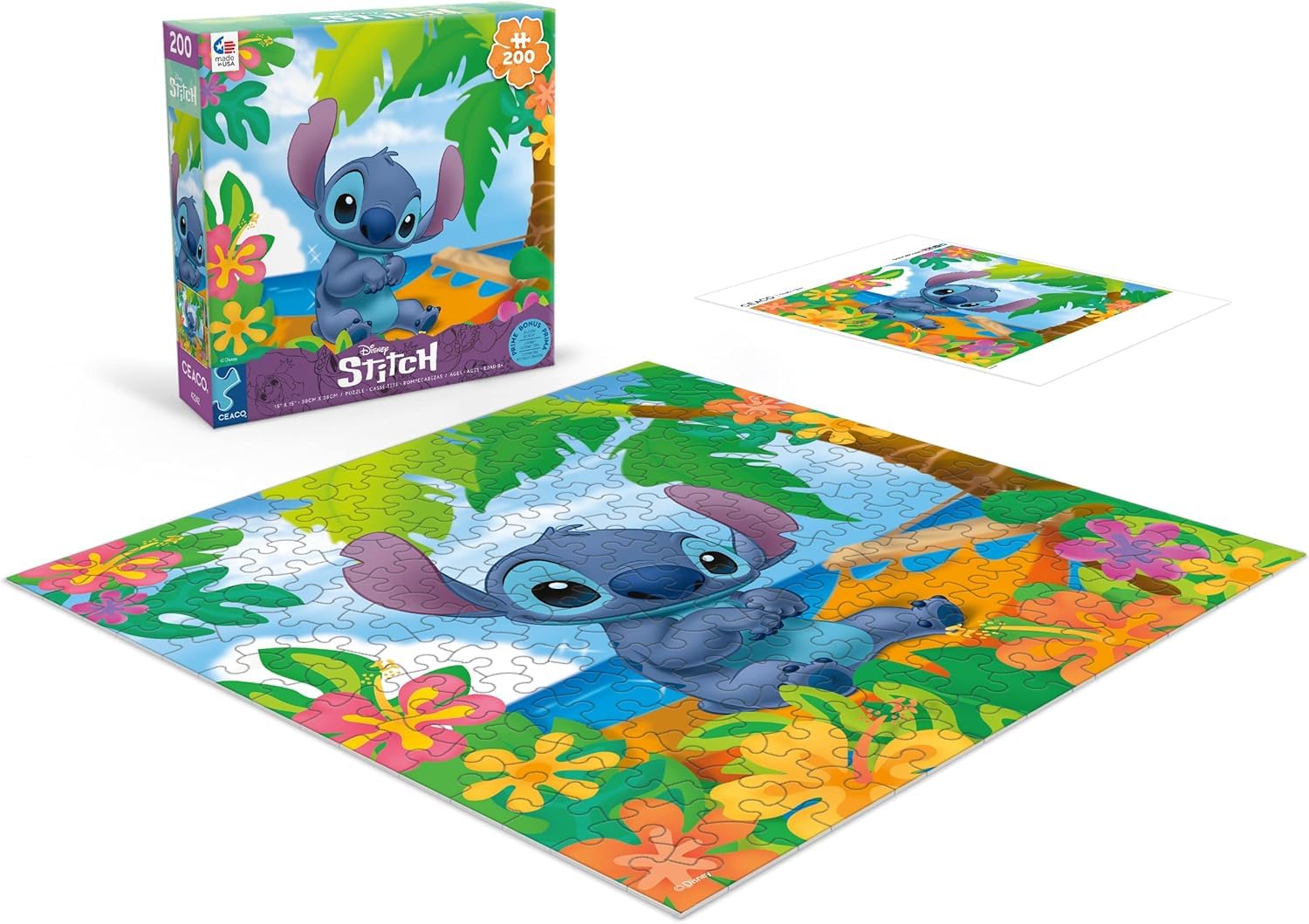 Ceaco - Disney Friends - Flower Power Stitch - 200 Piece Jigsaw Puzzle - Image 4