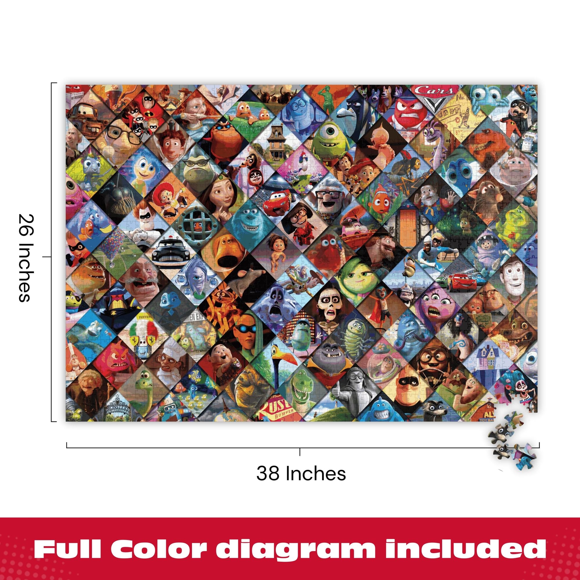 Ceaco - Disney/Pixar Clips - 2000 Piece Jigsaw Puzzle , 5" - Image 4