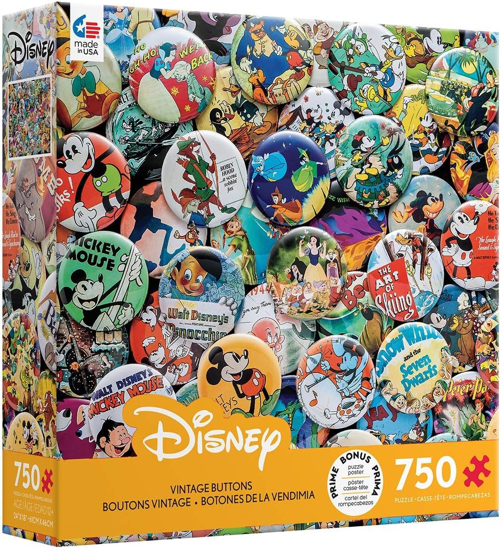 Ceaco - Disney - Vintage Buttons - 750 Piece Jigsaw Puzzle - Image 5
