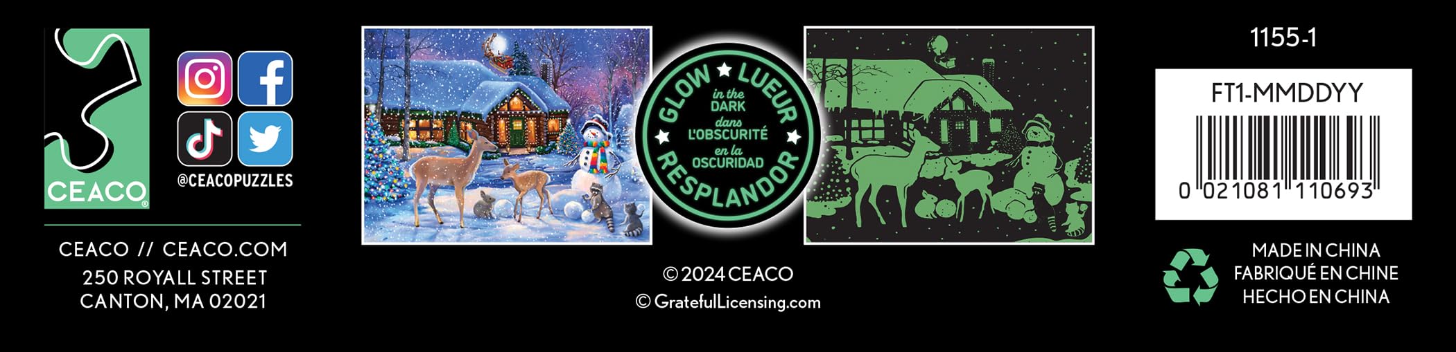 Ceaco - Glow in The Dark - Holiday Wonderland - 750 Piece Jigsaw Puzzle - Image 7