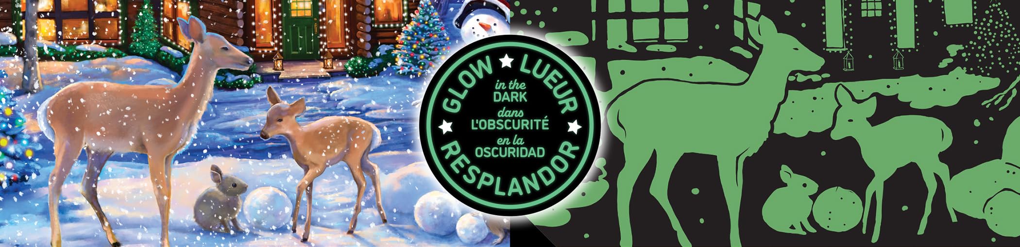 Ceaco - Glow in The Dark - Holiday Wonderland - 750 Piece Jigsaw Puzzle - Image 8