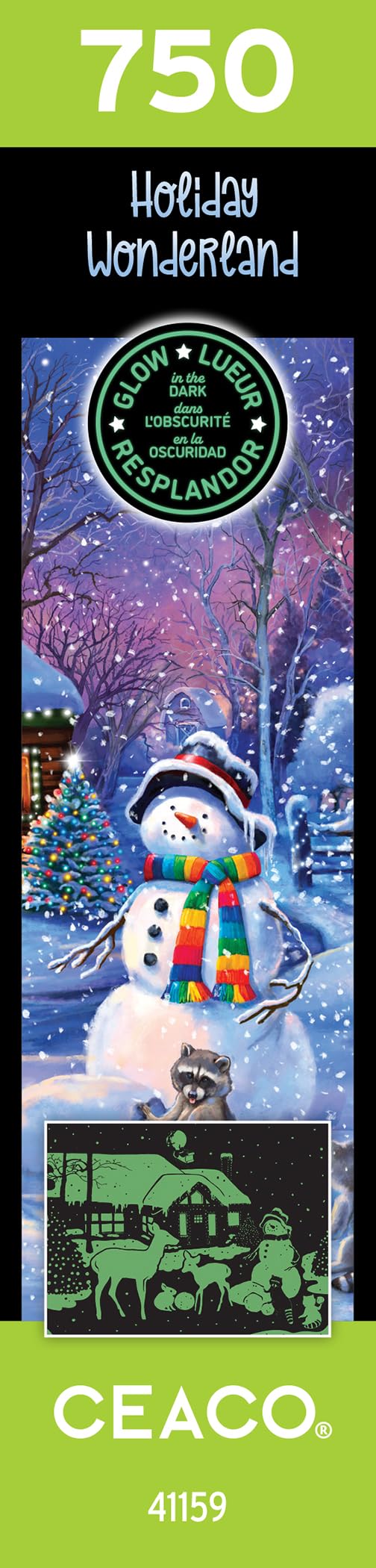 Ceaco - Glow in The Dark - Holiday Wonderland - 750 Piece Jigsaw Puzzle - Image 9
