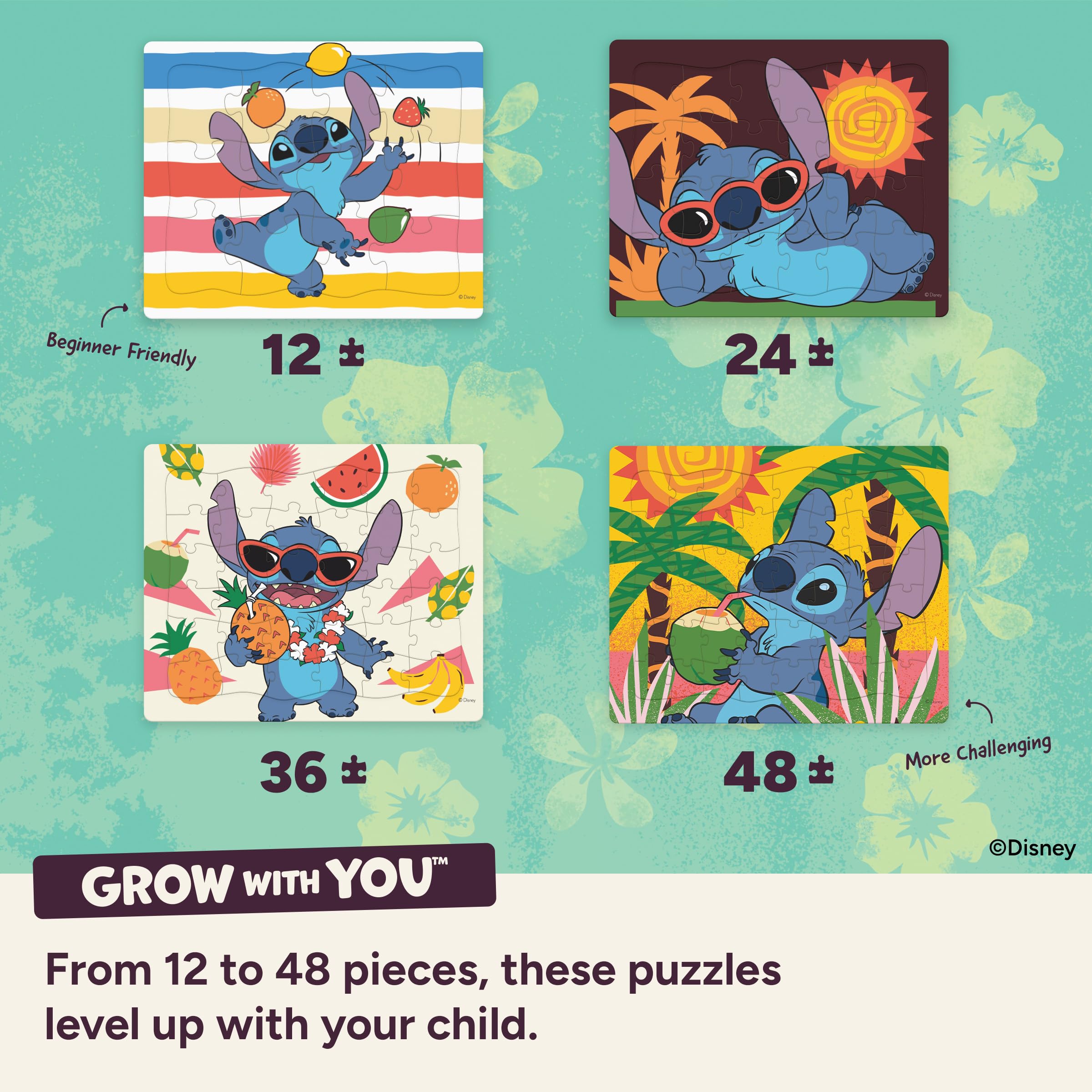 Disney Stitch - CEACO Tray Puzzles 4 Pack - Made for Kids Ages 4+ - Image 5