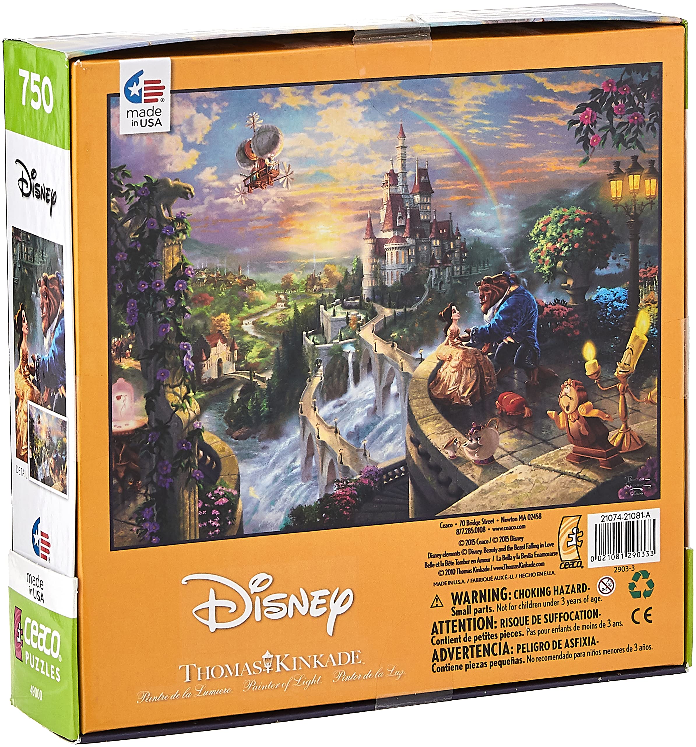 Thomas Kinkade The Disney Dreams Collection: Beauty and The Beast Falling in Love Puzzle, 750 Pieces, 24" X 18" - Image 5